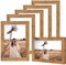 5x7 Picture Frames Set of 6, Rustic Photo Frames Collage for Wall Decor Mounting or Table Display,Home Decorative Wall Gallery Picture Photo Frame Wood Brown,Walnut